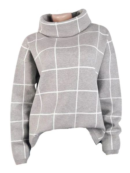 'Zola' Cowl Neck Checked Sweater (7 Colors) | Goodnight Macaroon