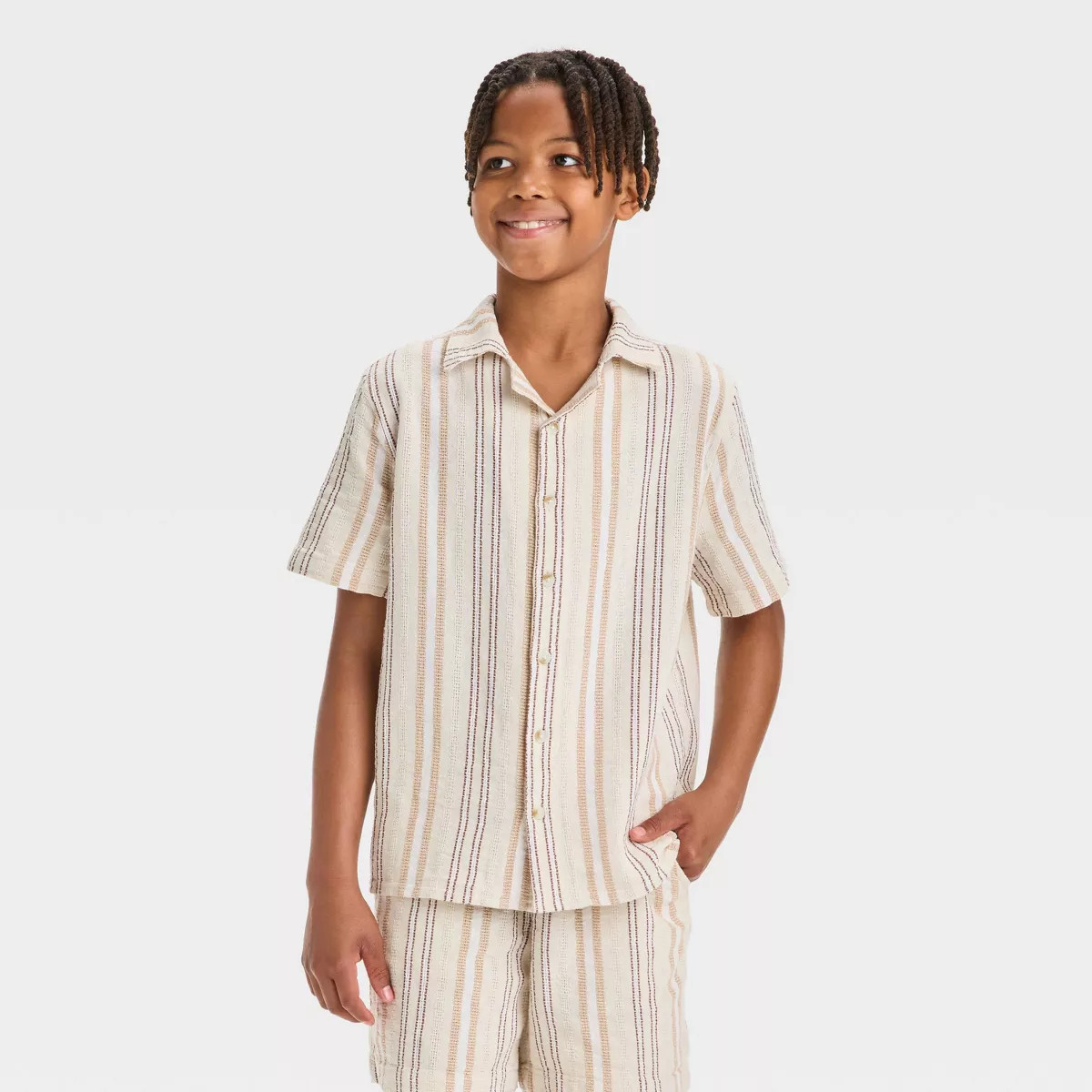 Boys' Short Sleeve Woven Button-Down Shirt - art class™ | Target