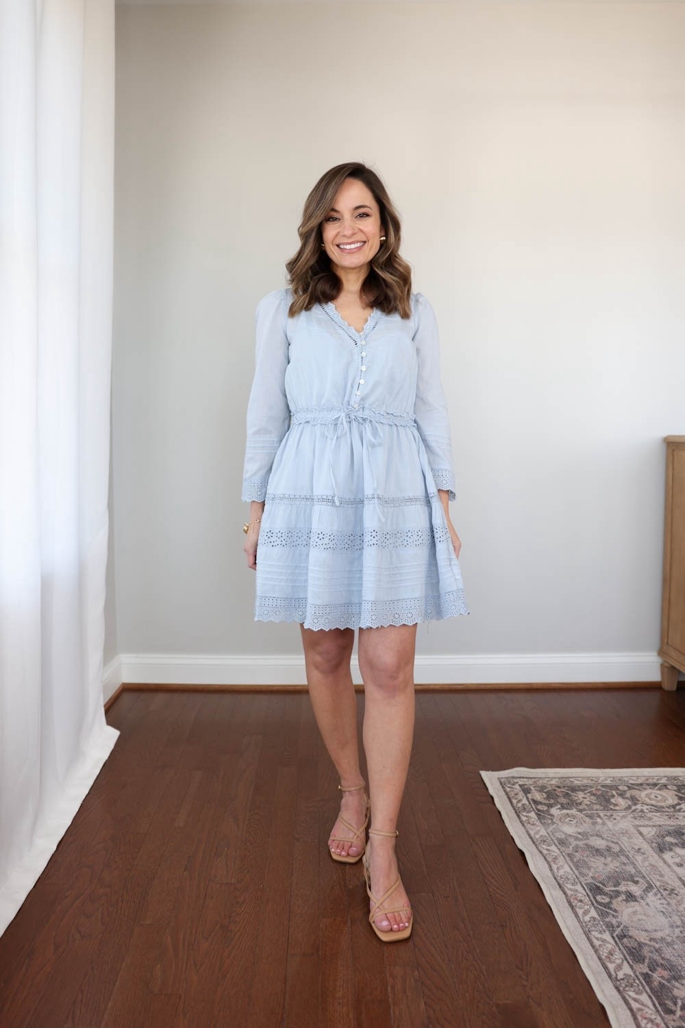 Dresses with sleeves! 

This one has sold out in blue but is available in white and black. 

Dress: petite xs 

#LTKPetite