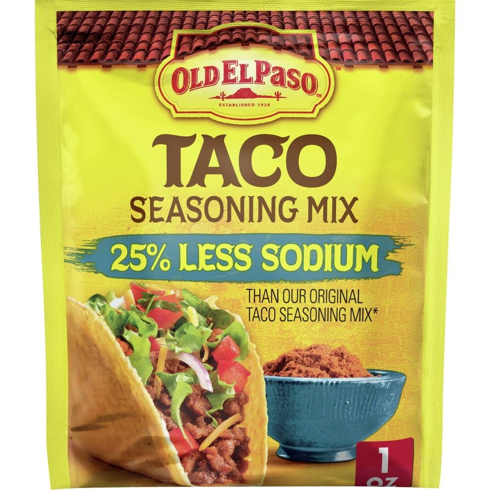 Old El Paso 25% Less Sodium Taco Seasoning 1oz | Target