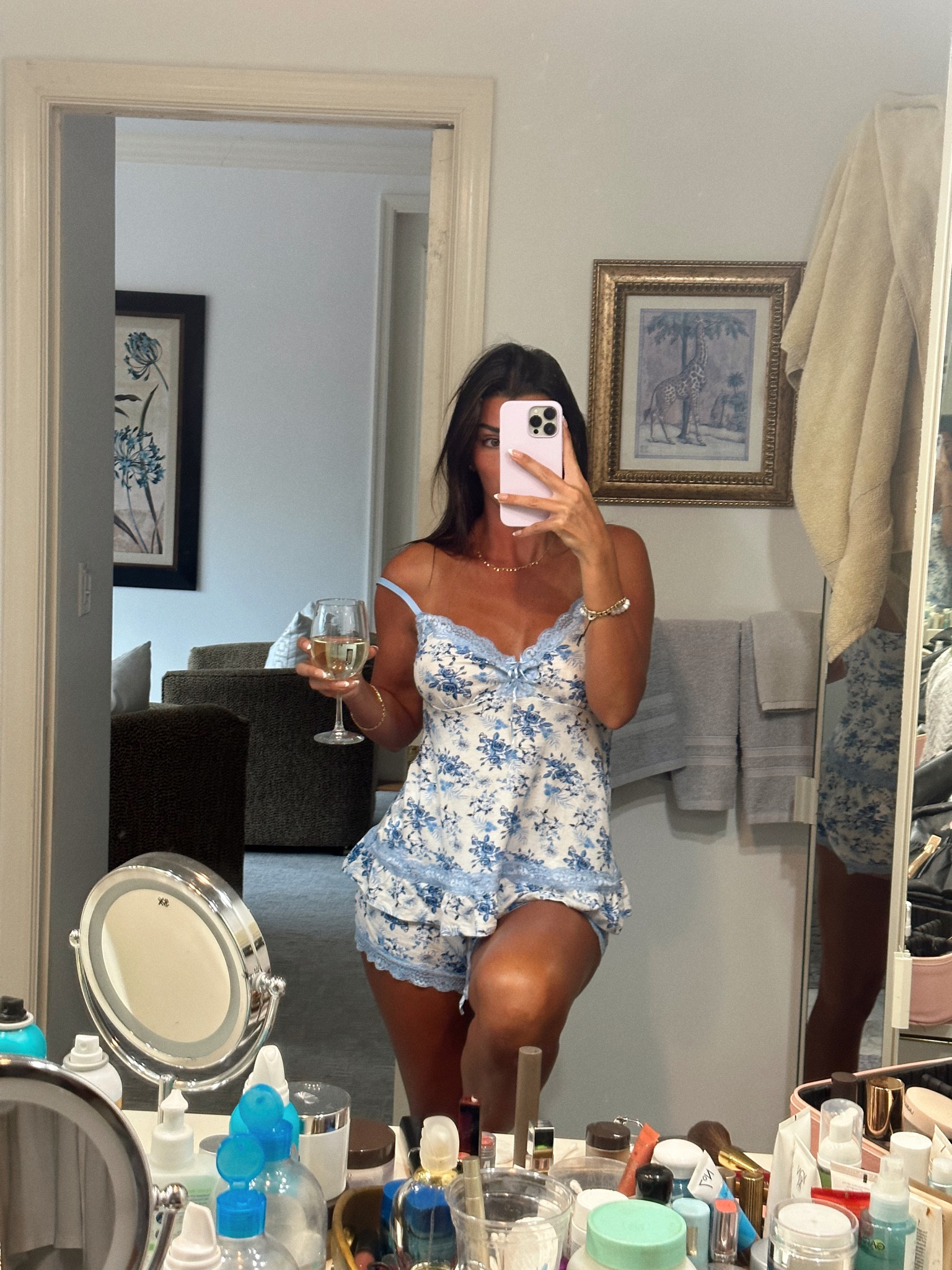 Amazon PJ set wearing size medium!! I’m 5’5