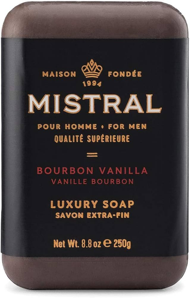 Mistral Bar Soap Organic, Bourbon Vanilla, Large | Amazon (US)