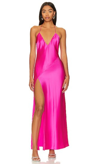 Halter Maxi Dress in Hot Fuschia | Revolve Clothing (Global)