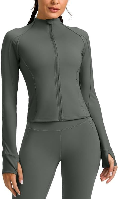 G Gradual Women's Cropped Workout Jacket Slim Fit Full Zip Athletic Running Gym Jackets for Women... | Amazon (US)