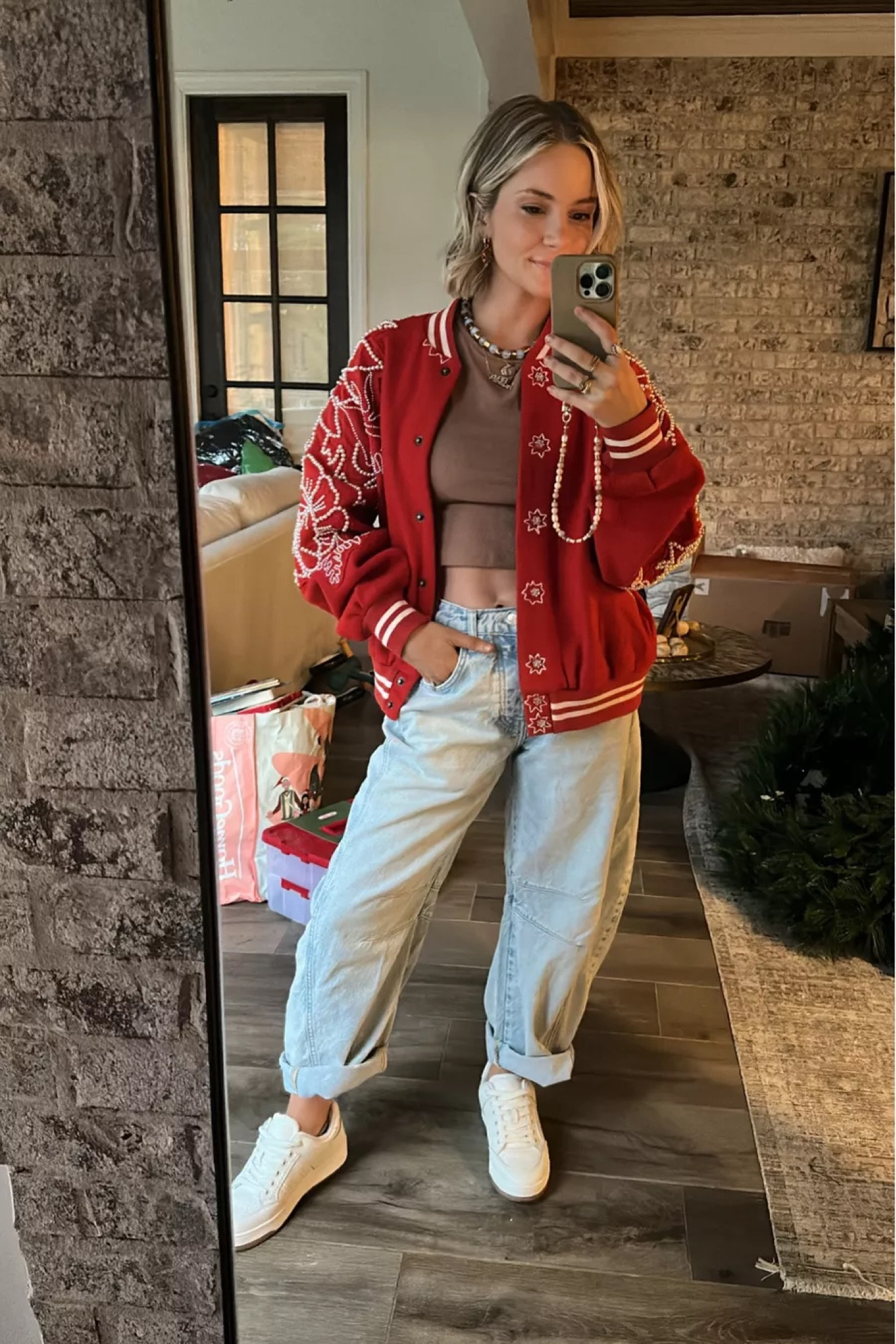 The viral barrel jeans are in stock on revolve!! These have become a wardrobe staple for me! Winter outfit, work outfit, sneakers, bomber jacket outfit

#LTKfindsunder100 #LTKstyletip