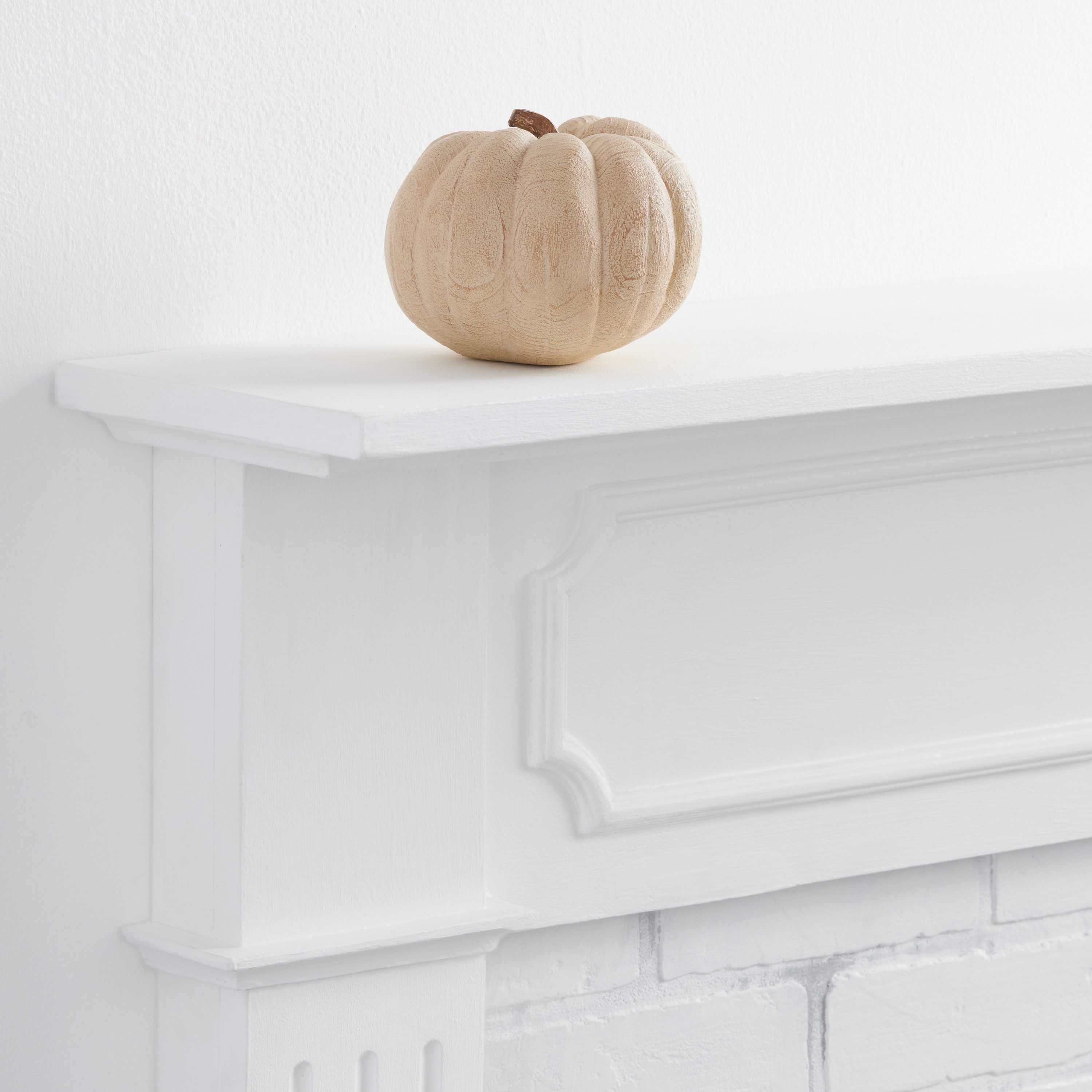 Small Faux Wood Pumpkin Decor | World Market