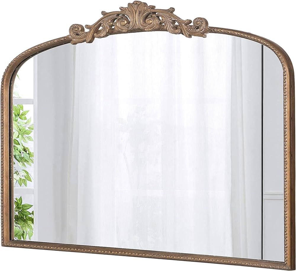 A&B Home Gold Arch Mirror - Wall Mirror with Metal Frame, 40" x 31" Large Arched Mirror for Bathr... | Amazon (US)