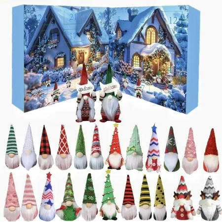 Christmas Gnome Advent Calendar 2025, 2025 Christmas Countdown Calendar with Collectible Gnome Plush Dolls Toy, 24 Day Christmas Advent Calendar, Christmas Gifts for Adults and Holiday Saving Gifts A | Walmart (US)