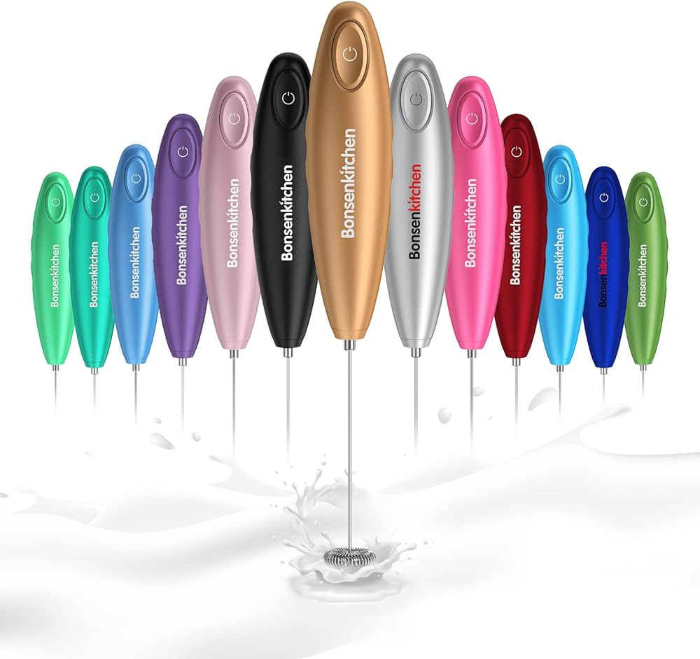 Bonsenkitchen Milk Frother Handheld, Automatic Milk Foam Maker Hand Frother for Coffee, Matcha, H... | Amazon (US)