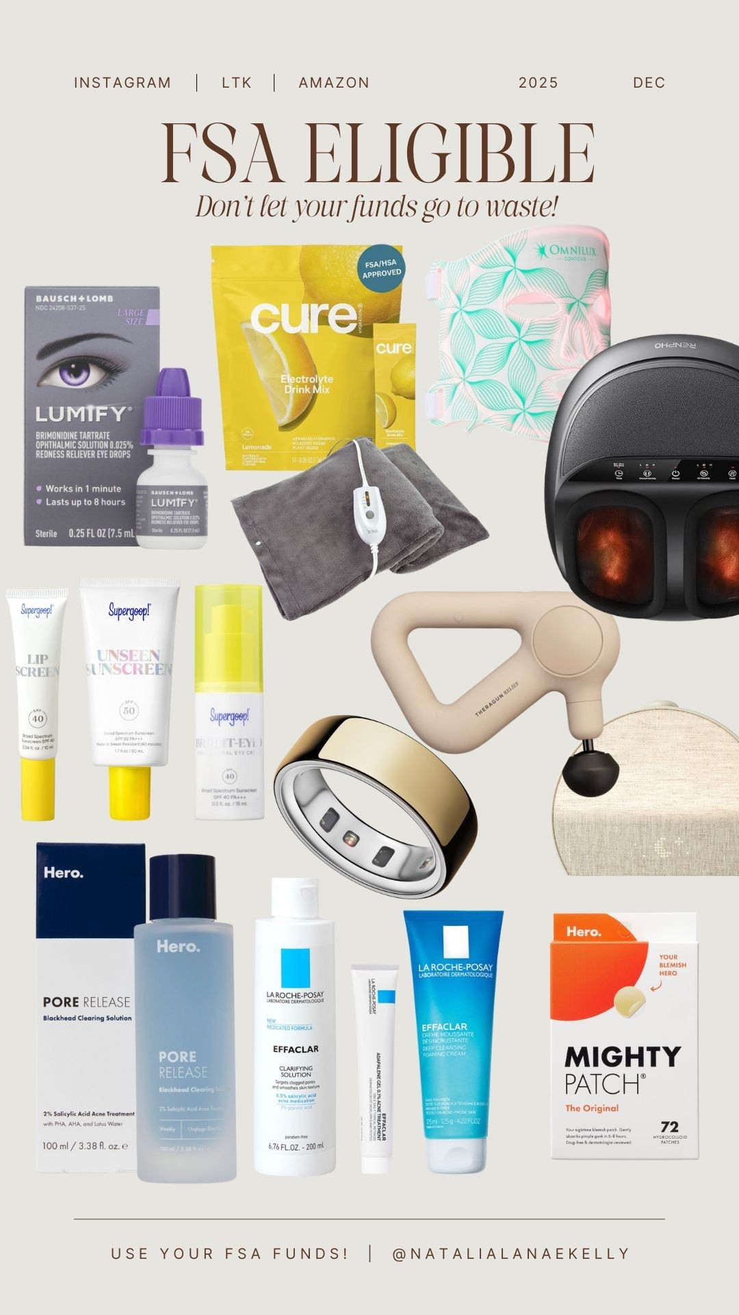 Don’t let your FSA funds go to waste! So many awesome, eligible items to use!! Obsessed with the red light mask & hatch restore 🤌🏽🤌🏽🤌🏽 

#LTKselfcare #LTKFindsUnder50 #LTKFindsUnder100