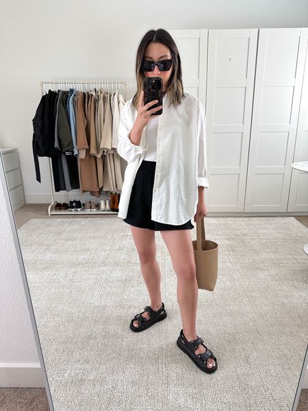 Laid-back outfits to get you out the door. Elevated leisure. This is my favorite button down. Oversized and drapes nicely. 

AYR deep end shirt xs
Haven Well Within xs
Madewell Shorts Small
Chanel sandals 35
The Row tote small
YSL sunglasses  

#LTKitbag #LTKstyletip #LTKshoecrush