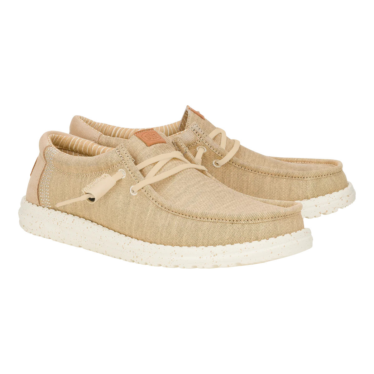 Wally Elevated Basics - Khaki/White | HEYDUDE