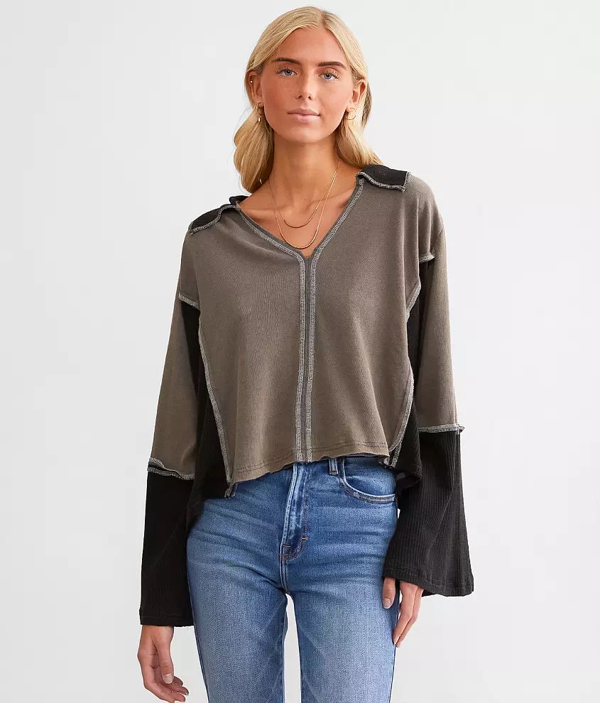 POL Pieced Boxy Cropped Top | Buckle
