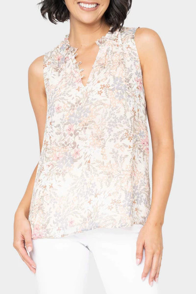 Respect the Ruffle Sleeveless Blouse | Gibson