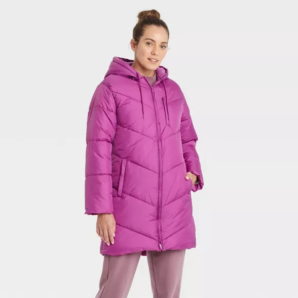 Women's Mid Length Matte Puffer Jacket - A New Day™ | Target