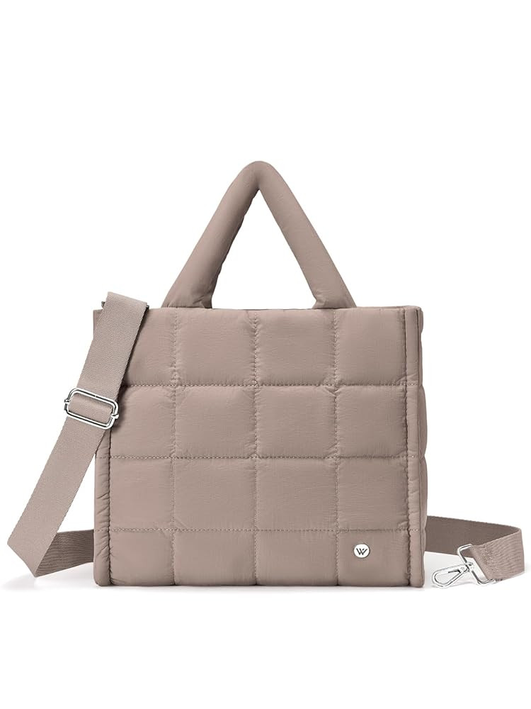WESTBRONCO Puffer Crossbody Bags for Women Quilted Tote Bag Puffy Weekender Overnight Bag Nylon S... | Amazon (US)