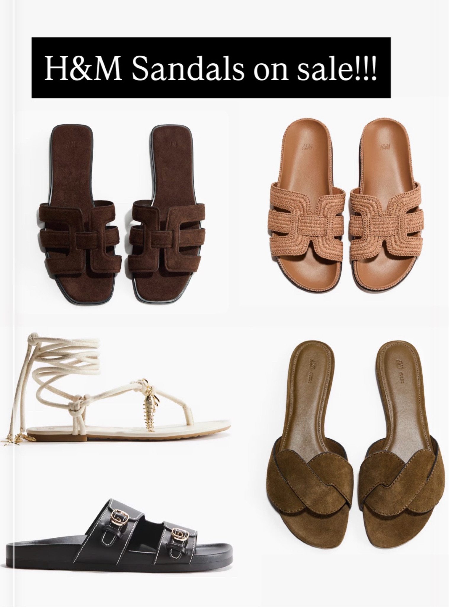 H&M always has the best sandals!!!! And they are on sale!!! 