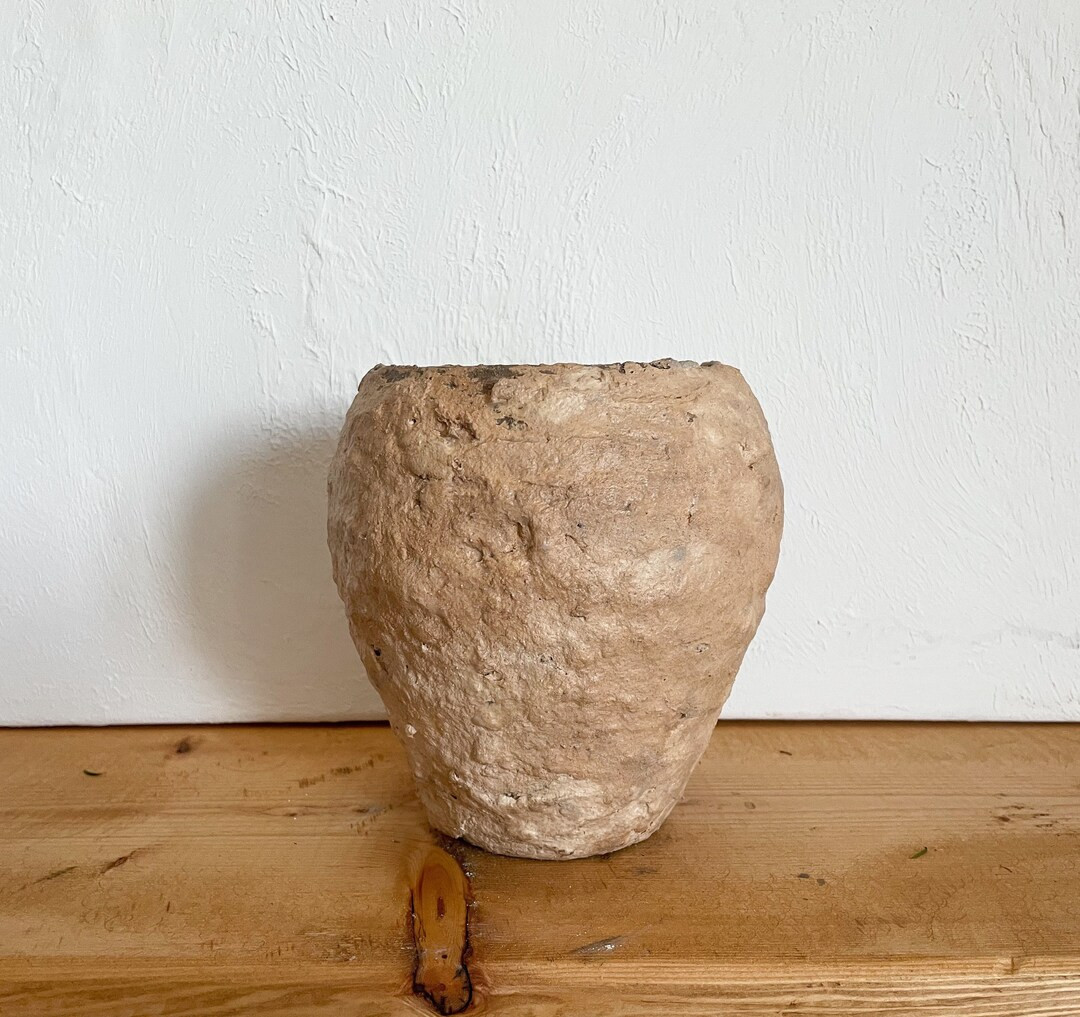 Artisan Handcrafted Pot Vintage Vase Rustic Vase Paper - Etsy | Etsy (US)