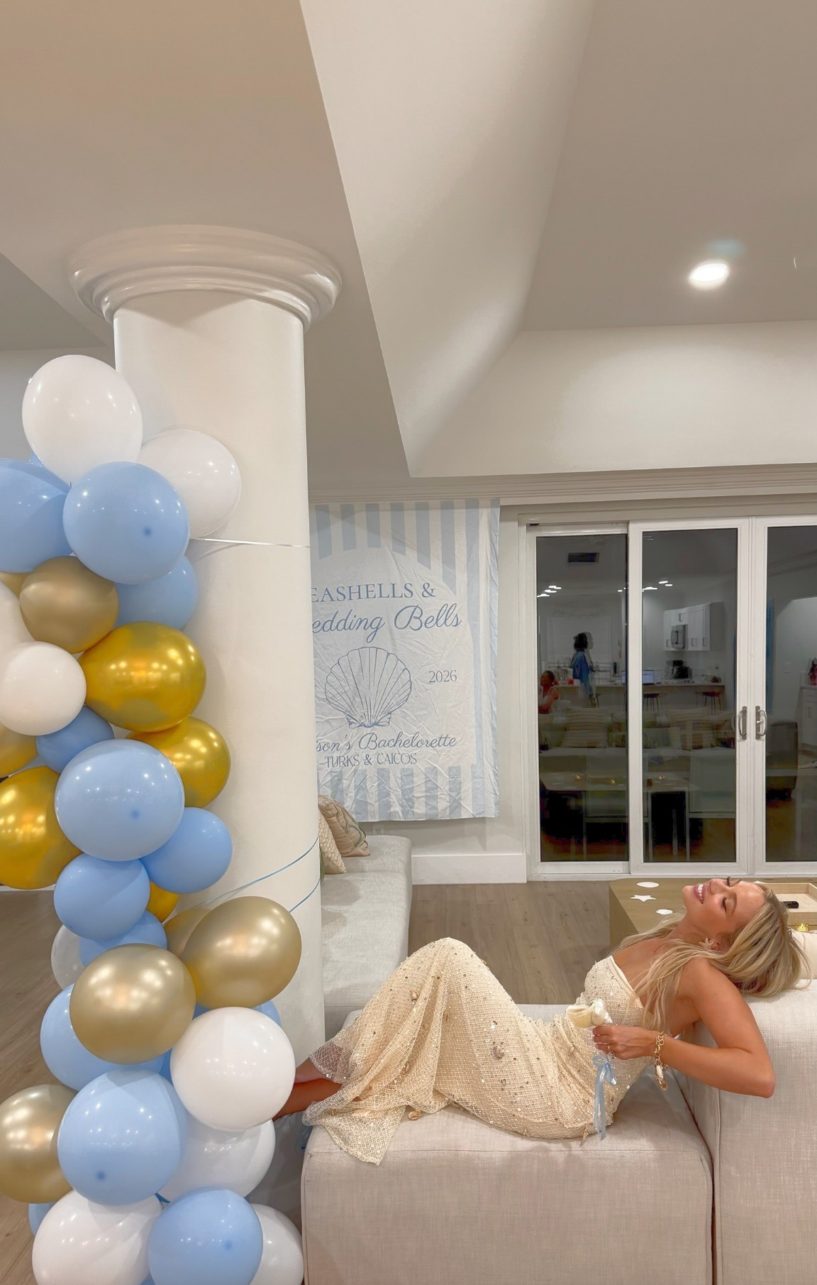 Seashells & Wedding Bells bachelorette banner 