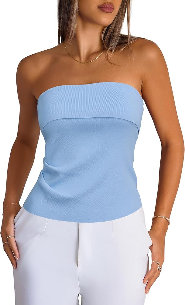 Arach&Cloz Women’s Silk Blend Non Slip Summer Going Out Tube Tops 2025 | Amazon (US)