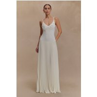 Catherine Crochet Pearl Maxi Dress / White | MESHKI | S | MESHKI US