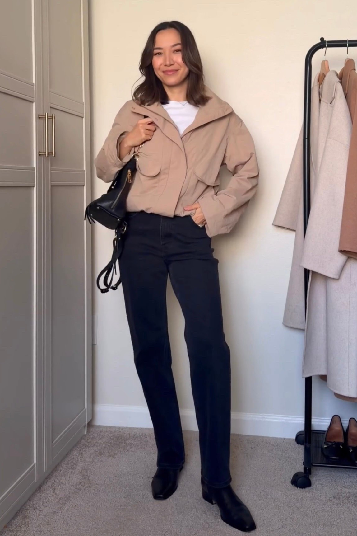 The perfect everyday casual chic spring jacket 

Lululemon always effortless evolve jacket xs 
Aritzia arlo straight leg jeans tts

#LTKootd