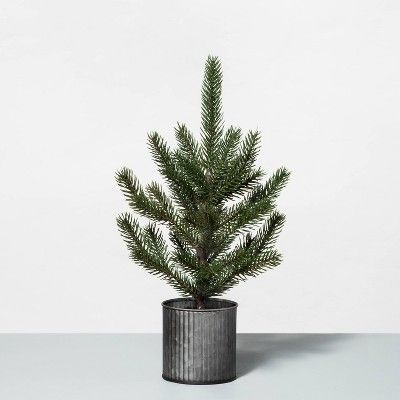 Faux Pine Tree in Metal Planter - Hearth & Hand™ with Magnolia | Target