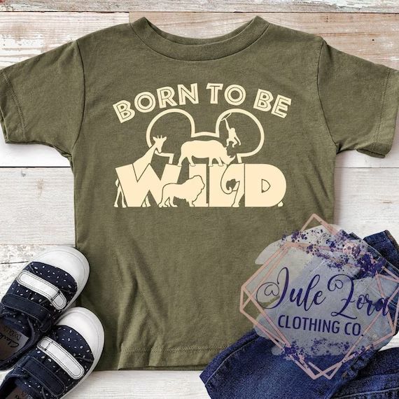 Born to be Wild Shirt || Cute Animals shirt for kids and adults | Etsy (US)