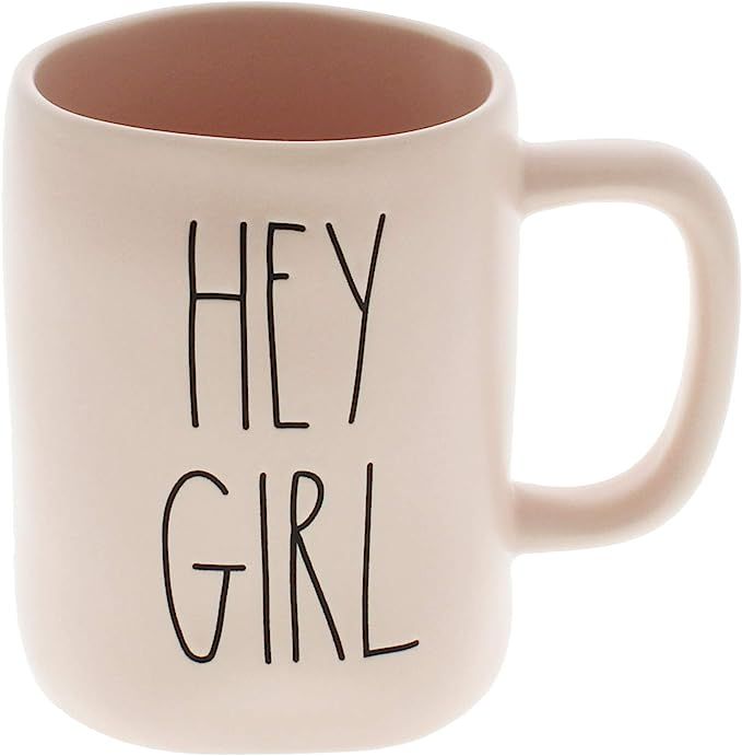 Rae Dunn by Magenta HEY GIRL LL Pink Coffee Mug | Amazon (US)