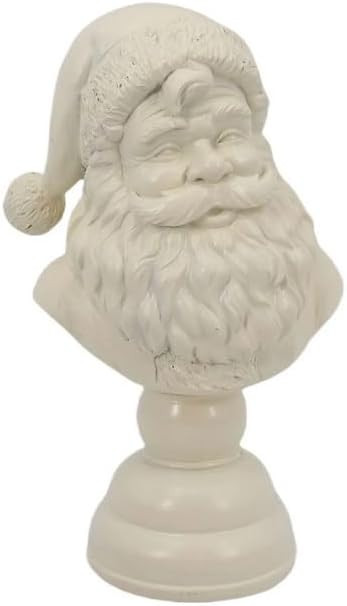 2025 Santa Bust Christmas Tabletop Decoration, White Santa Claus Head Statue Resin Figurine Chris... | Amazon (US)