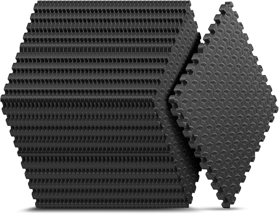 16 Pack 64 sqft Home Gym Mat, Puzzle Exercise Mat, EVA Interlocking Foam Floor Tiles for Home Wor... | Amazon (US)