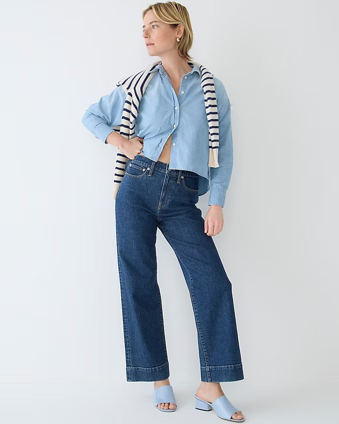 Slim wide-leg jean in Bourbon wash | J.Crew US