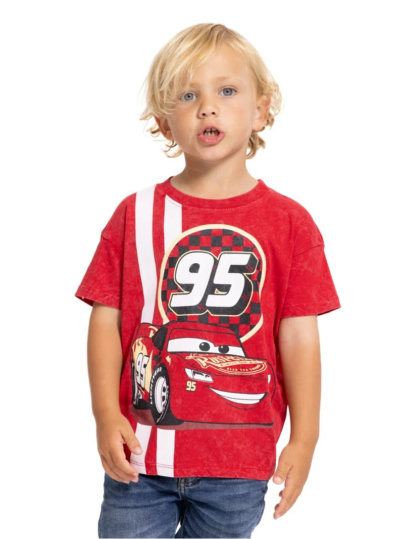Pixar Cars Toddler Boys' Graphic Tee with Short Sleeves, Sizes 12M-5T | Walmart (US)