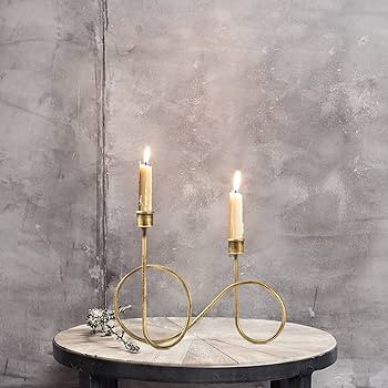 Twisted Brass Style Candle Holder, Candlestick Holder for Table Decoration, Holiday, Wedding, Hou... | Amazon (US)