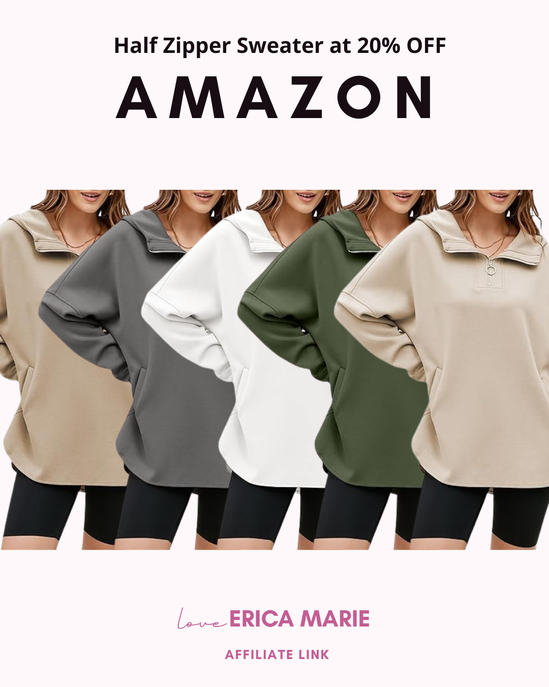 Half Zipper Sweater at 20% OFF 

 #LTKGiftGuide #LTKHoliday #LTKSaleAlert