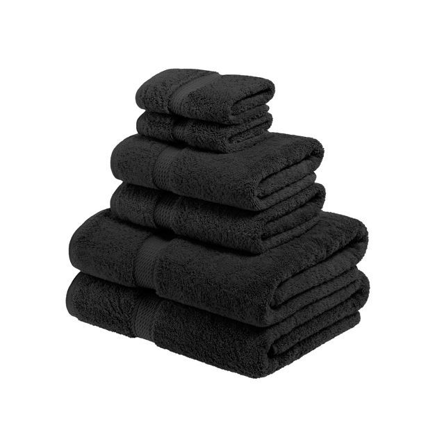 Solid Luxury Premium Cotton 6 Piece Bathroom Towel Set by Blue Nile Mills | Target