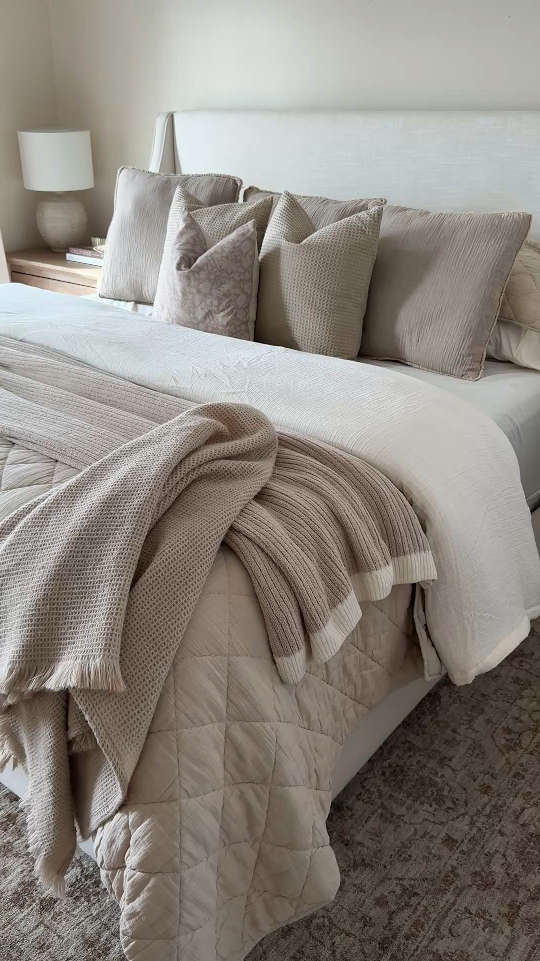 Back on sale!! Our @wayfair upholstered bed is always a best seller, timeless design + super sturdy. Color is classic talc linen. Wayfair’s 5 days of deals going on now, save up to 60% site wide for five days only ending 2/2! #ad #wayfair #wayfairpartner

Bed, upholstered bed, area rug, neutral rug, bedroom, neutral bedroom 

#LTKHome #LTKSaleAlert