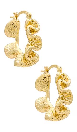 x REVOLVE Wave Hoops in Gold | Revolve Clothing (Global)