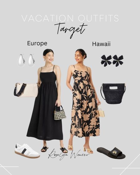 Vacation outfits from Target - 

Europe outfit, Hawaii outfit, resort outfit, midi dress, summer dress

#LTKStyleTip #LTKOver40 #LTKFindsUnder50
