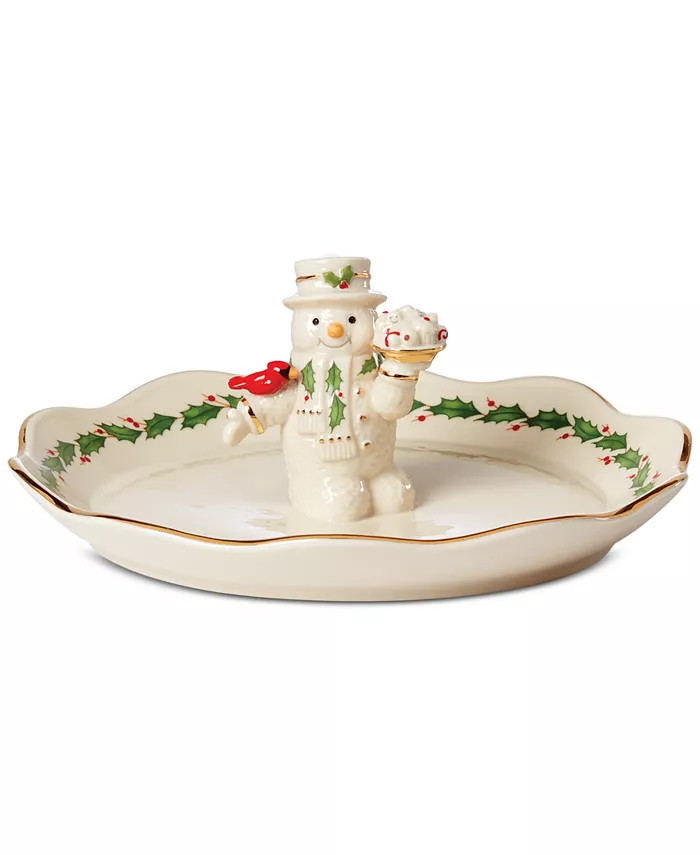 Lenox Snowman Treat Dish & Reviews - Serveware - Dining - Macy's | Macys (US)