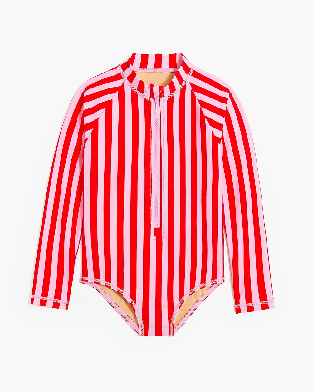 Girls' striped rash guard swimsuit | J.Crew Factory