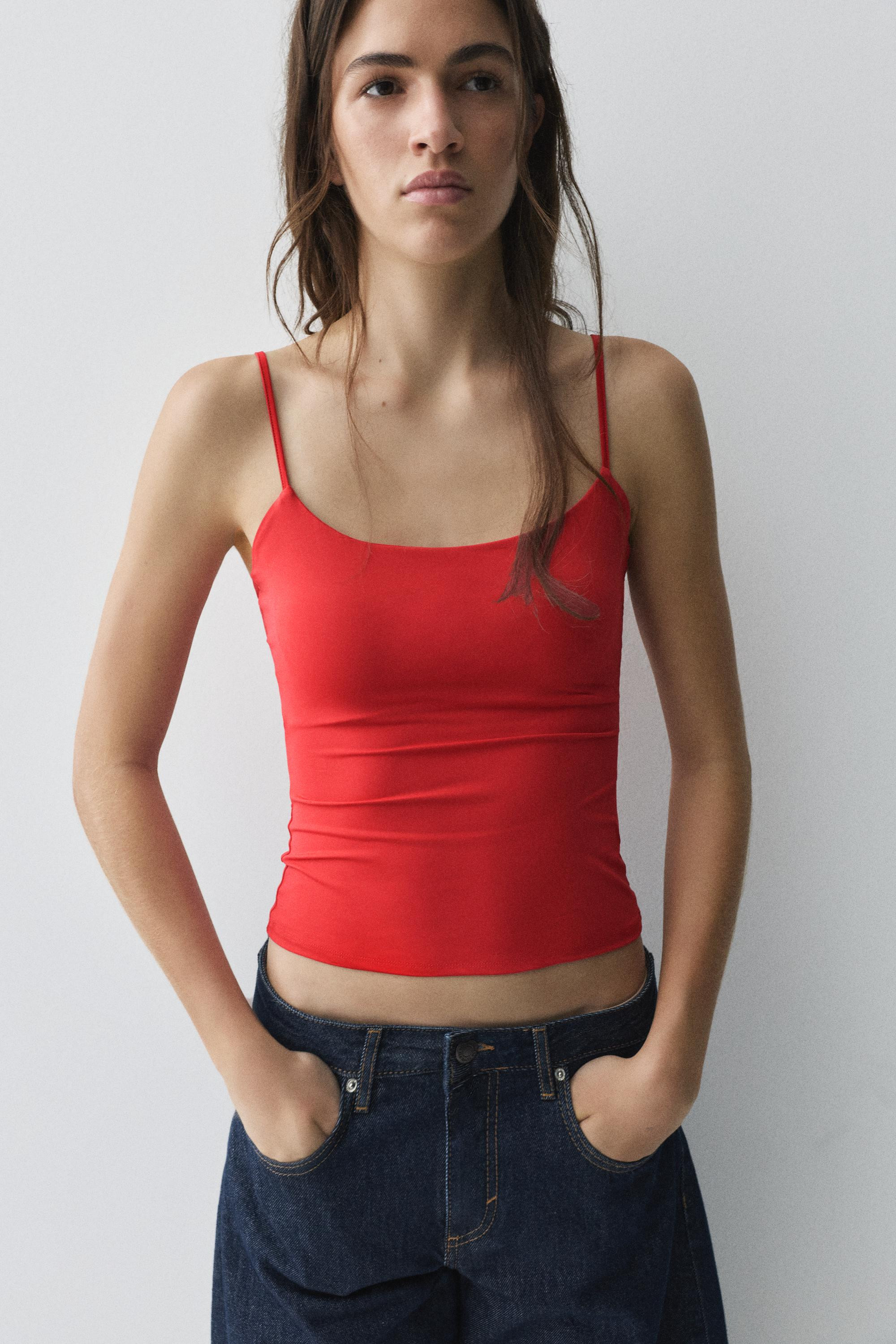 Basic top with adjustable straps | Pull&Bear United Kingdom | PULL and BEAR UK