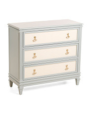 34x14x31.75 3 Drawer Chest With Cane Detail | Furniture & Lighting | Marshalls | Marshalls