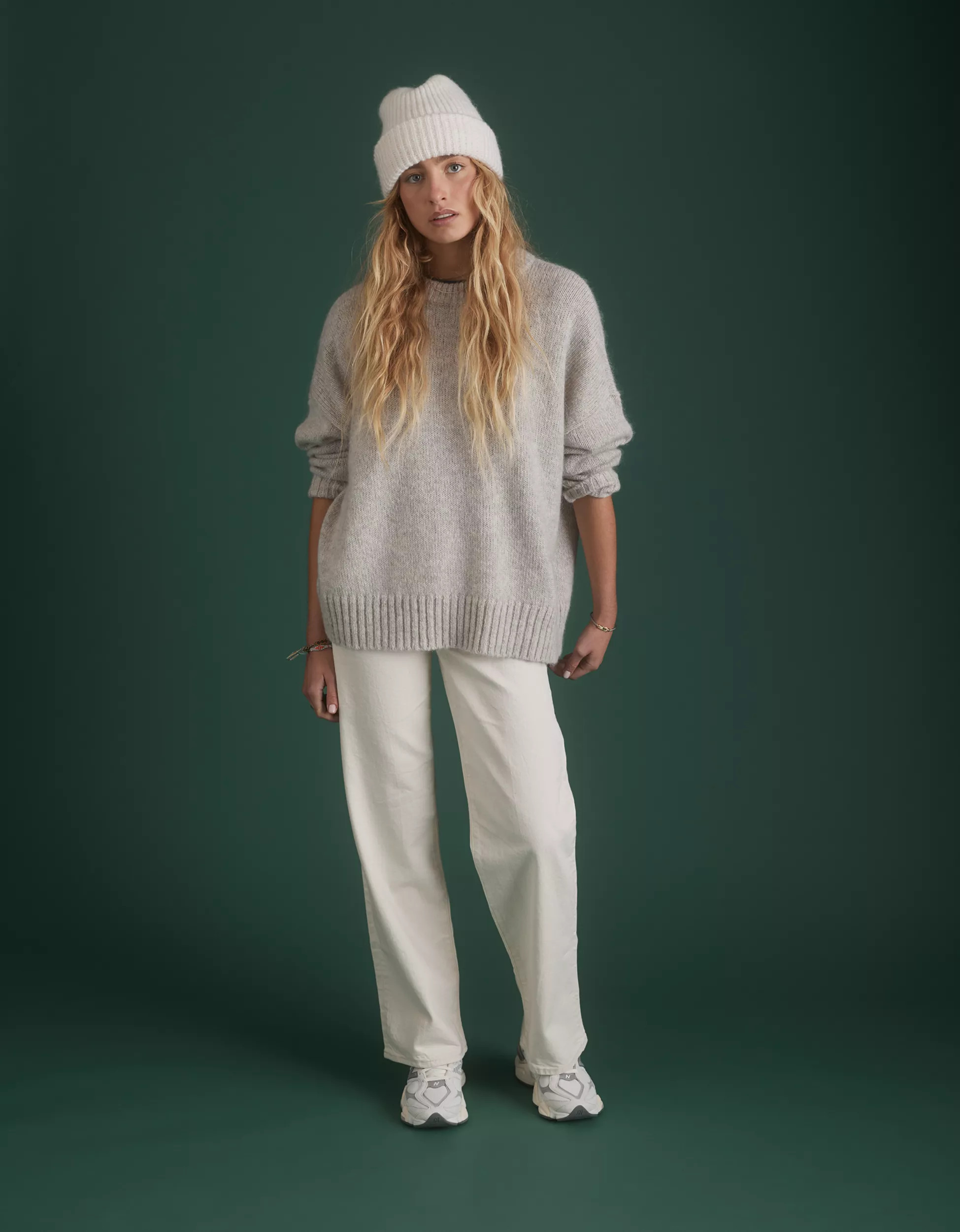 AE77 Premium Mohair-Blend Boyfriend Sweater | American Eagle Outfitters (US & CA)