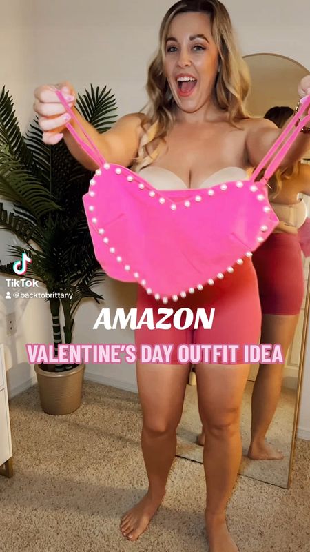 Last minute Valentine’s Day outfit idea from Amazon
Amazon fashion
Pink outfit
Pink heart top
Pink pearl heels
Pearl outfit
Pink heels 
White trousers 
White faux fur coat
Valentine’s Day outfit 

#LTKmidsize #LTKstyletip #LTKparties