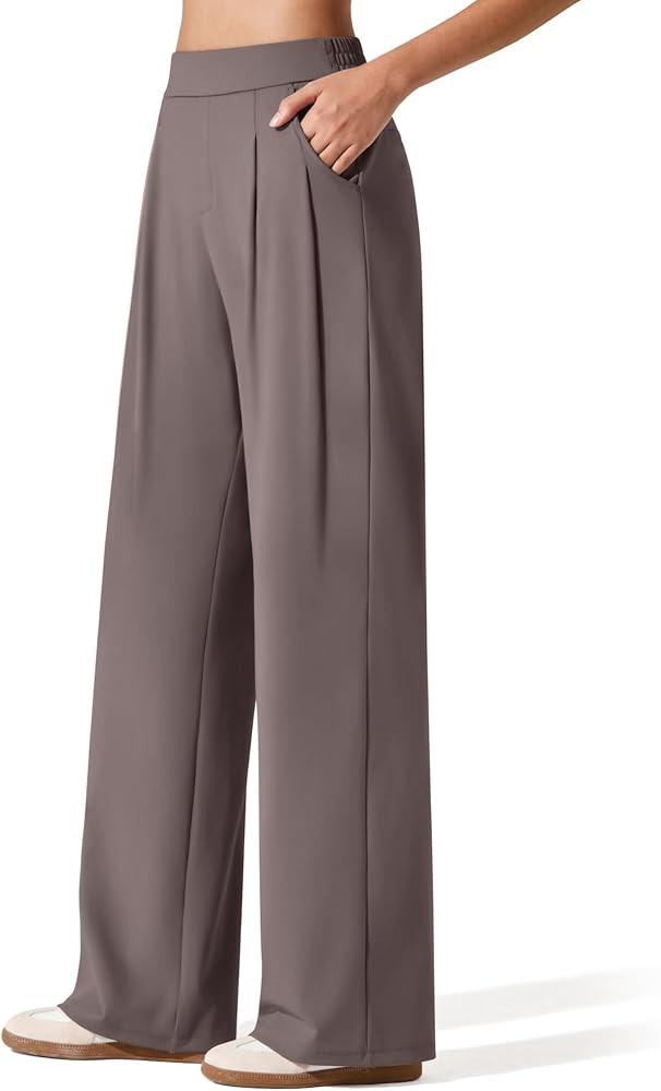G4Free ShiftReady Women's Wide Leg Dress Yoga Pants with Pockets Dressy Casual Slacks High Waist ... | Amazon (US)