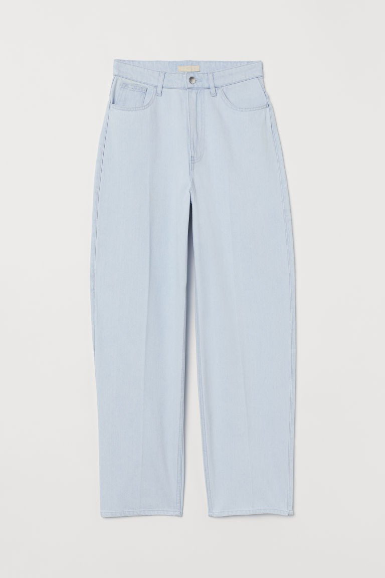 H & M - Tapered High Jeans - Blue | H&M (UK, MY, IN, SG, PH, TW, HK)