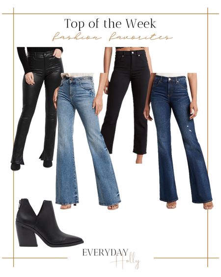 Top 5 Fashion Items This Week 

Jeans | Flare Jeans | Fall Style | Winter Style | Booties | Fall Booties | Straight Jeans | Faux Leather Pants 

#LTKshoecrush #LTKSeasonal #LTKstyletip