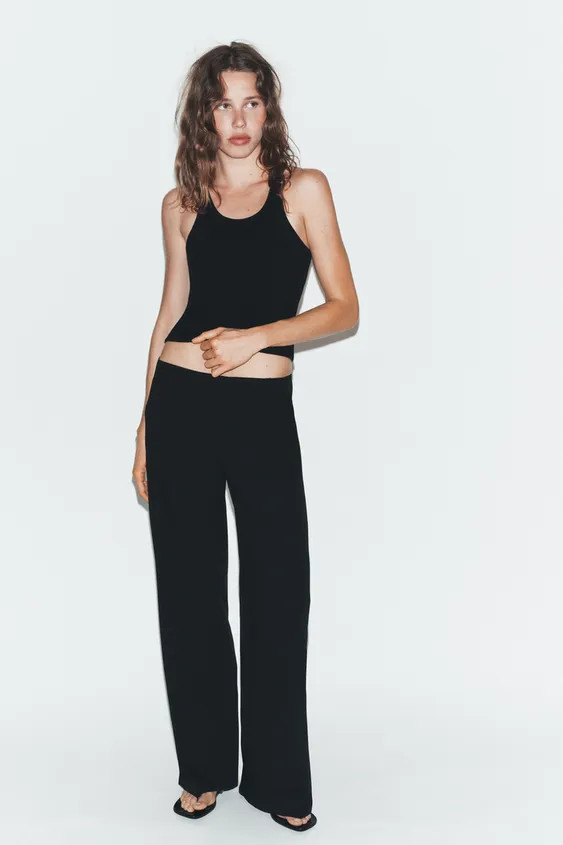 GERADE GESCHNITTENE HOSE MIT NIEDRIGER TAILLE | Zara DE