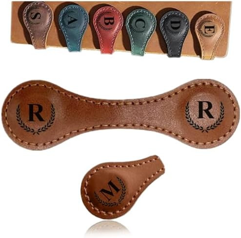 Personalized Magnetic Leather Bookmark, 26 Letter Initial Bookmarks, Multi-Functional for Women, ... | Amazon (US)